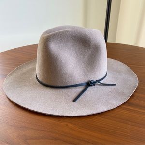 Aritzia Wilfred 100% Wool Tan Wide Brim Fedora